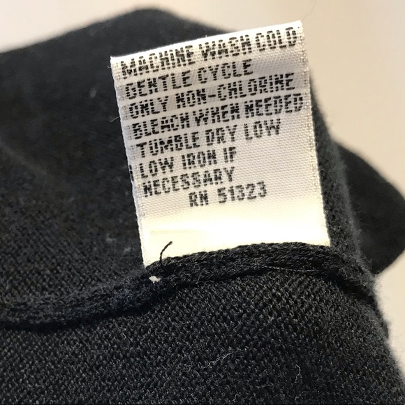 Kenneth Cole 100% Cotton Black Button Up Cardigan Sweater with Cowl Neck - Picture 6 of 11